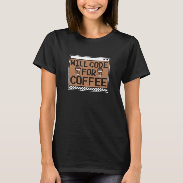 Camiseta Programador Coffee Software Coder Programming Codi (Anverso)