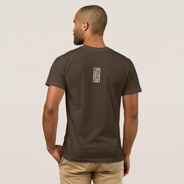 Camiseta Programador Convierto Café En Código  (Reverso completo)