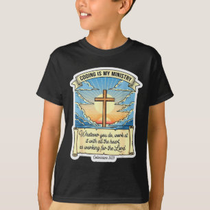 Camiseta Programador cristiano la codificación es mi minist