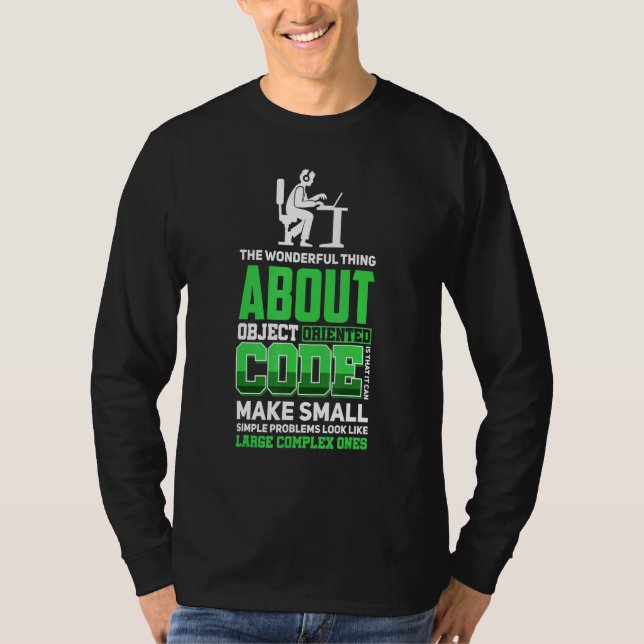 Camiseta Programador de administración de código binario Li (Anverso)