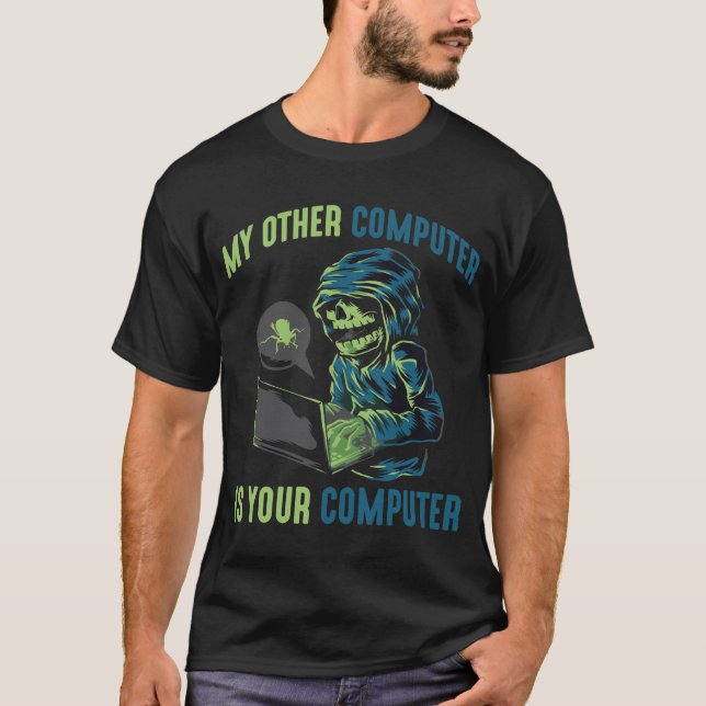 Camiseta Programador de administración de equipos de hacker (Anverso)