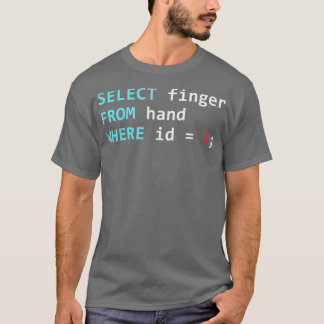 Camiseta Programador de bases de datos geek de consulta SQL