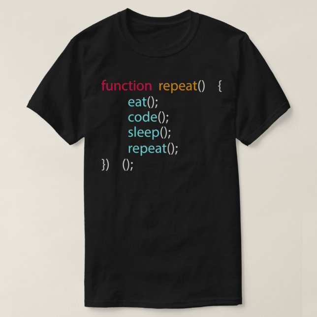 Camiseta Programador de ciencias de la computación Eat Code (Diseño del anverso)