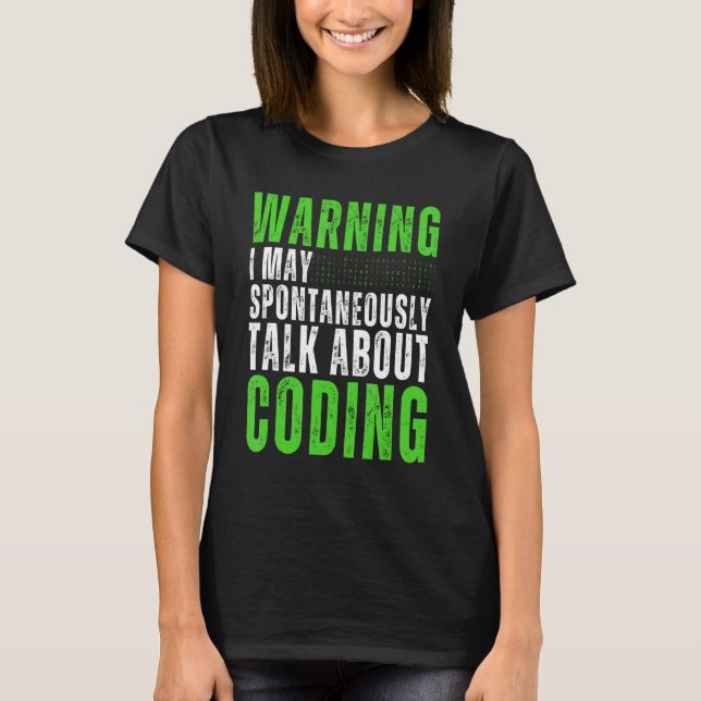 Camiseta Programador de código binario de computadora Progr (Anverso)