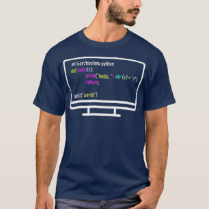 Camiseta Programador de computadoras Tees Python Coding Cod