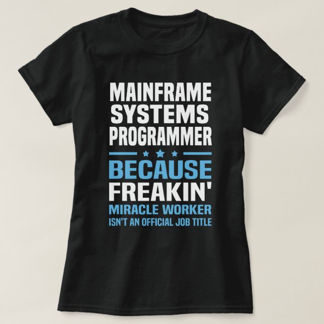 Camiseta Programador de sistemas Mainframe (Diseño del anverso)