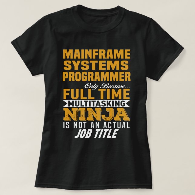 Camiseta Programador de sistemas Mainframe (Diseño del anverso)