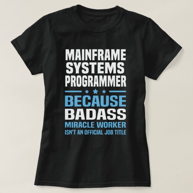 Camiseta Programador de sistemas Mainframe (Diseño del anverso)