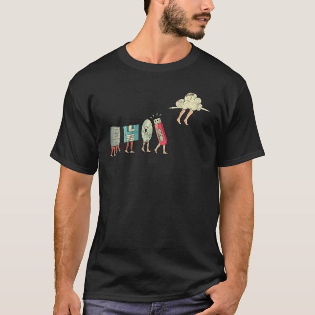 Camiseta Programador de software USB en disco de computador (Anverso)