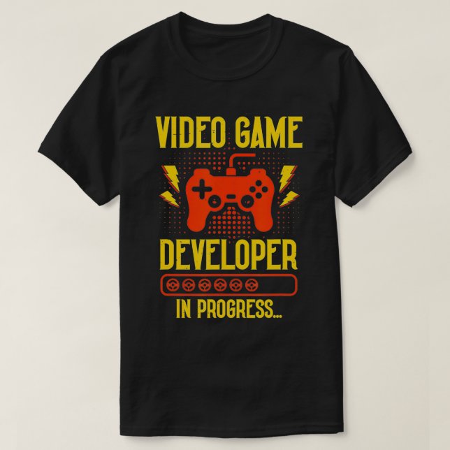 Camiseta Programador De Videojuegos En Progreso Juego De Pr (Diseño del anverso)