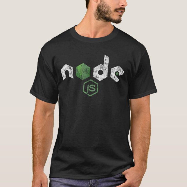 Camiseta Programador del Javascript de NodeJS Node.js del (Anverso)