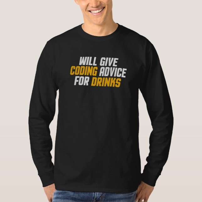 Camiseta Programador Desarrollador Ofrece Consejos De Codif (Anverso)