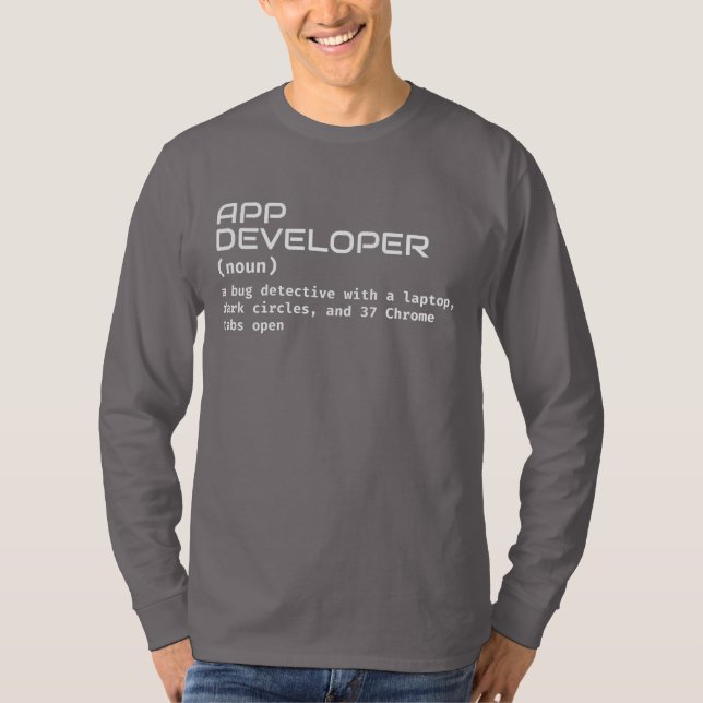 Camiseta Programador: divertida definición de desarrollador (Anverso)