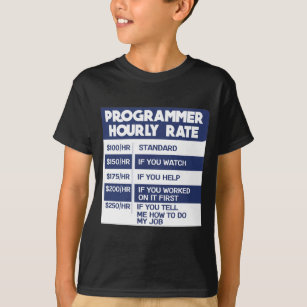 Camiseta Programador divertido calibre cada hora codificado