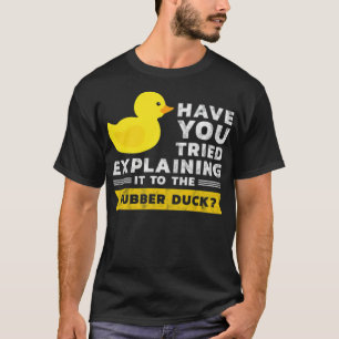 Camiseta Programador Duck Rubber Duck etiquetado negro