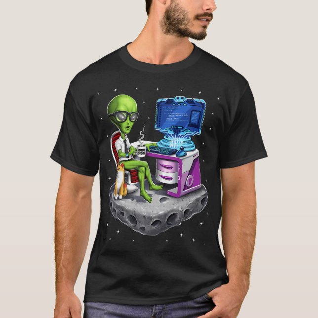 Camiseta Programador extraterrestre (Anverso)