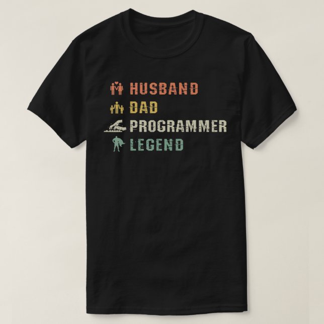 Camiseta Programador Hus DadFathers Day Computer Coder (Diseño del anverso)