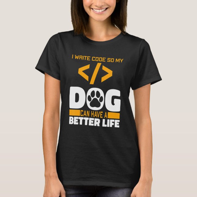 Camiseta Programador Ingeniero de Software Perro - Programa (Anverso)