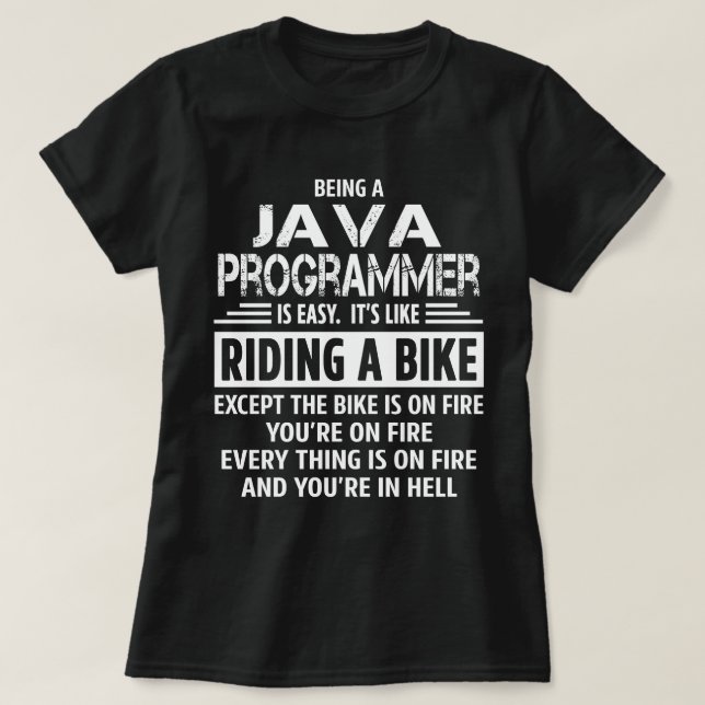 Camiseta Programador Java (Diseño del anverso)