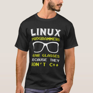 Camiseta Programador Linux Nerd Glasses Geek Penguin Operat