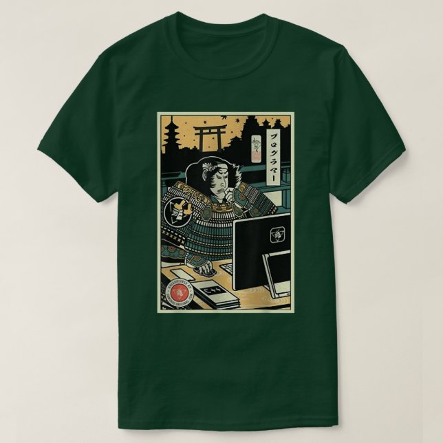 Camiseta Programador Samurai 2 Ciencias de la computación U (Diseño del anverso)
