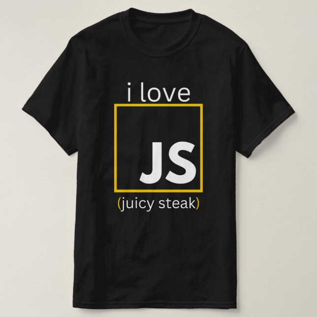 Camiseta programador web programación divertida JavaScript (Diseño del anverso)
