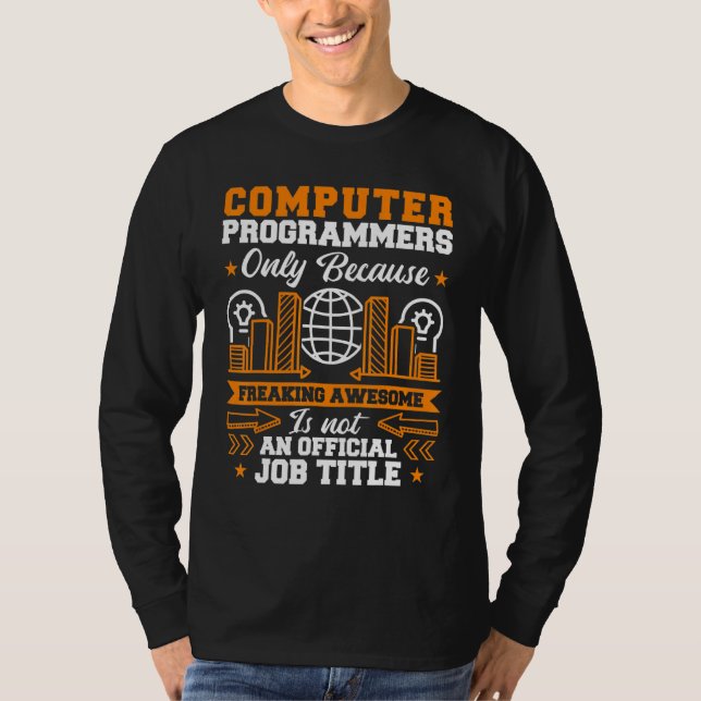 Camiseta Programadores de computadoras desconcertando incre (Anverso)