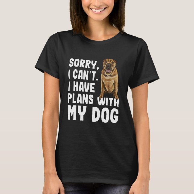 Camiseta Programas Con Mi Perro Shar Pei (Anverso)