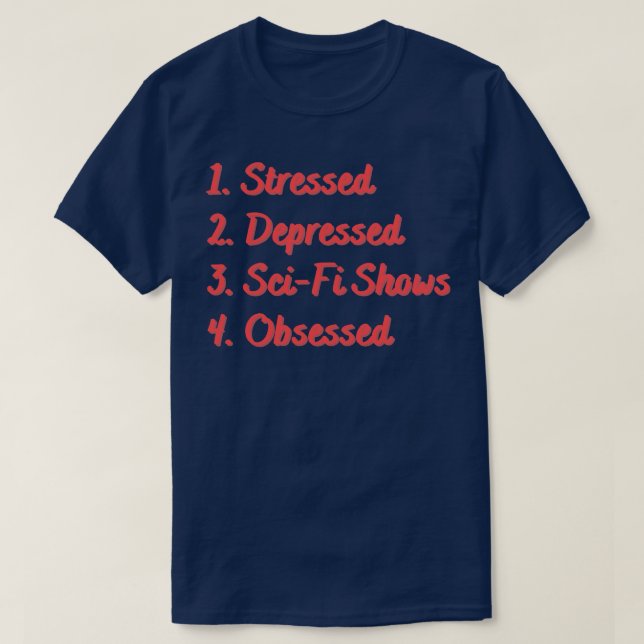Camiseta Programas de ciencia ficción obsesionados con el e (Diseño del anverso)