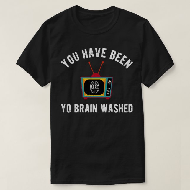 Camiseta Programas de TV en Guay con el cerebro lavado (Diseño del anverso)