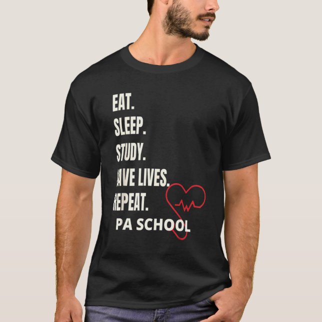 Camiseta Programas escolares de la Pa Asistente de médicos  (Anverso)