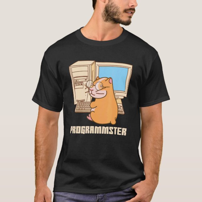 Camiseta Programmster Hamster Programer Ingeniero Pun (Anverso)