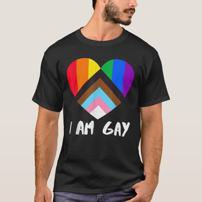 Camiseta Progreso Bandera del Orgullo Inclusividad del cora (Anverso)