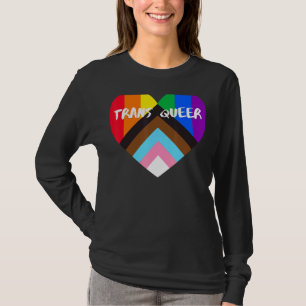 Camiseta Progreso de la bandera cardíaca del Orgullo Gay