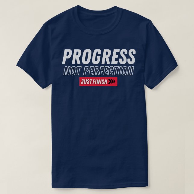 Camiseta Progreso de la motivación de la aptitud física, no (Diseño del anverso)