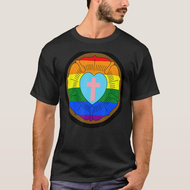 Camiseta Progreso de Lgbtq Orgullo Lutheran Transgénero Gay (Anverso)