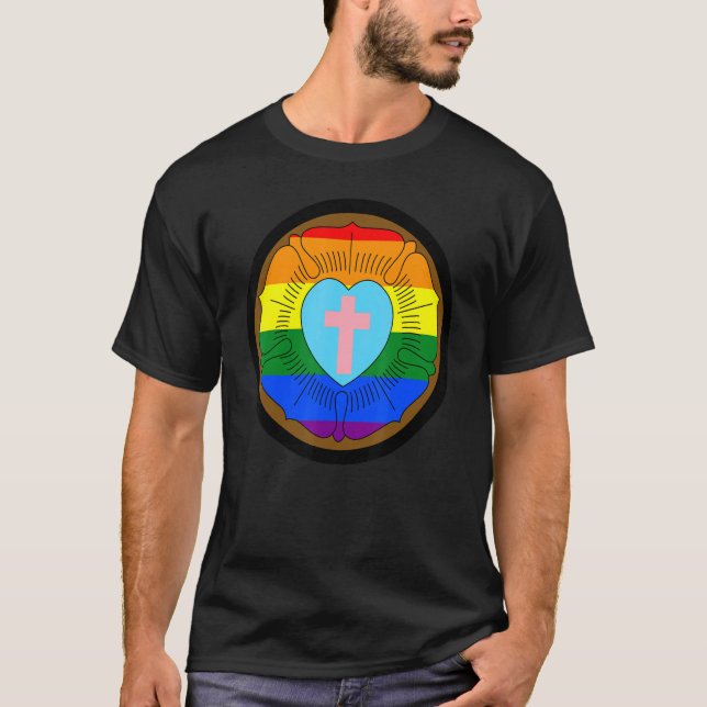 Camiseta Progreso de Lgbtq Orgullo Lutheran Transgénero Gay (Anverso)