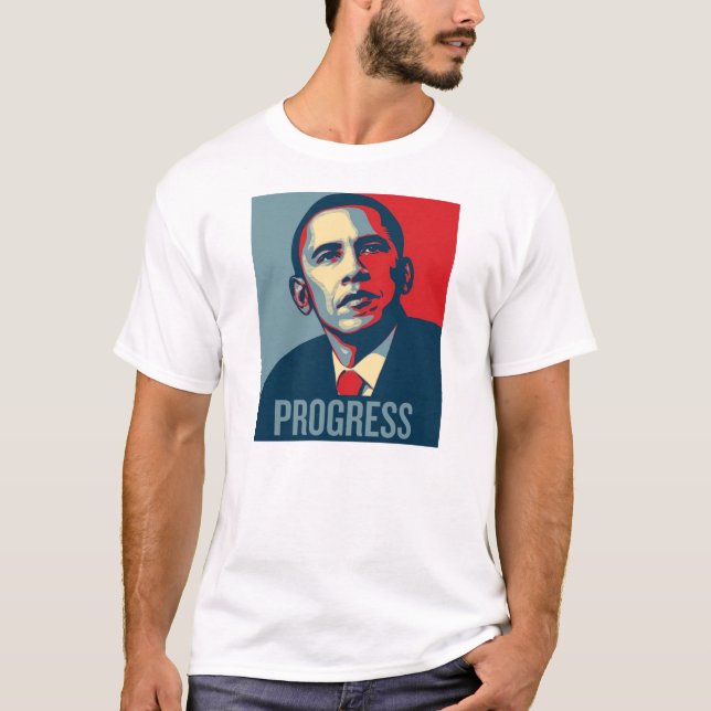 Camiseta PROGRESO de Obama del cuartel (Anverso)