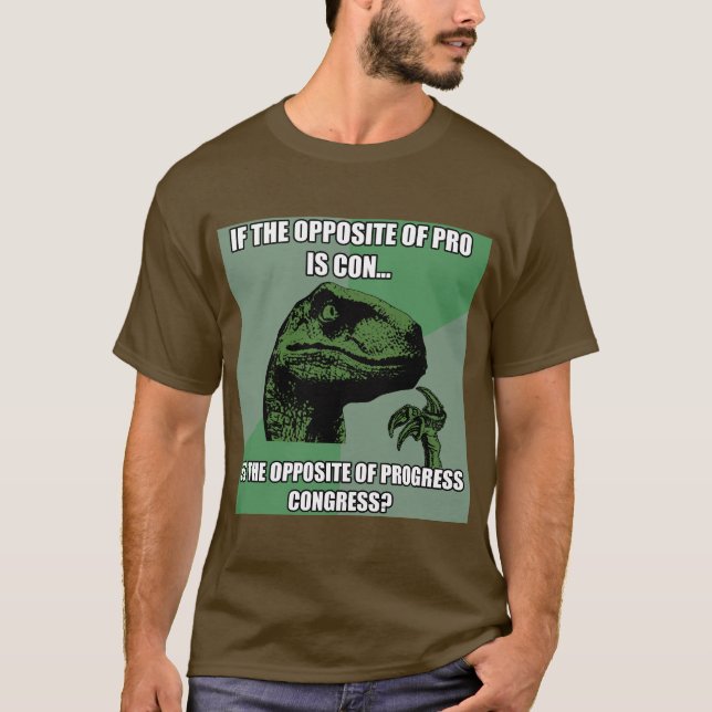 Camiseta Progreso de Philosoraptor contra congreso (Anverso)