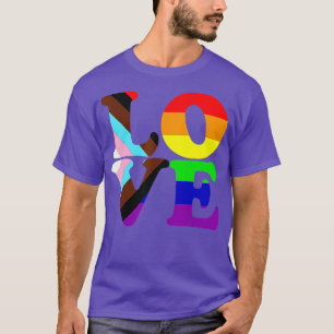 Camiseta Progreso del amor Orgullo Gay LGBT