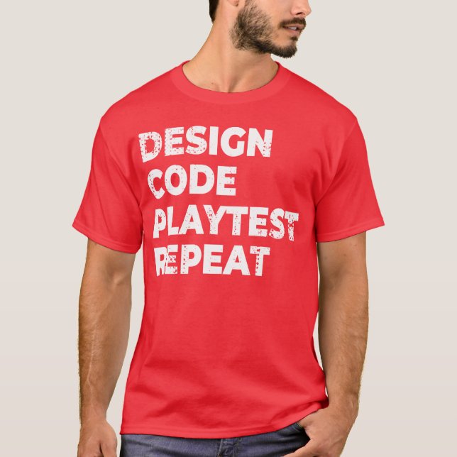 Camiseta Progreso del desarrollo del juego vintage (Anverso)