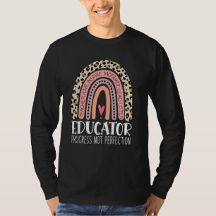 Camiseta Progreso del educador no perfección Maestra Arcoir