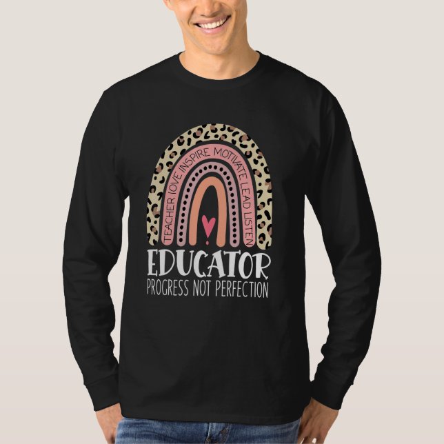 Camiseta Progreso del educador no perfección Maestra Arcoir (Anverso)