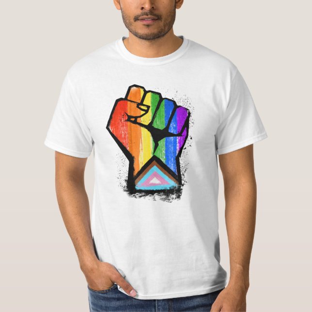 CAMISETA PROGRESO LGBTQ PROGRESO PRIDE FISTER (Anverso)