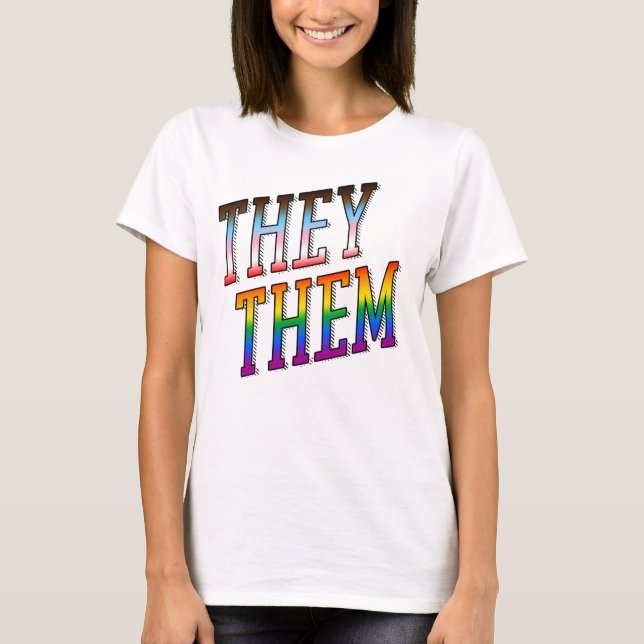 Camiseta Progreso Pronombres Ellos Ellas (Anverso)
