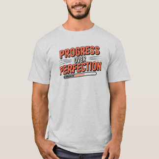 Camiseta Progreso retro sobre la cita de la perfección