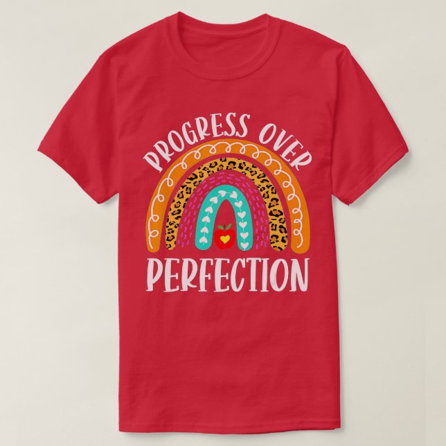 Camiseta Progreso sobre el docente motivacional (114)  (Diseño del anverso)