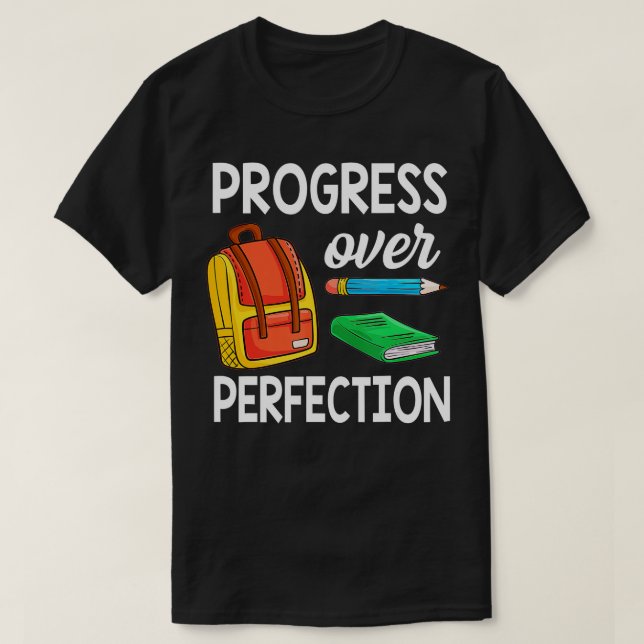 Camiseta Progreso sobre el docente motivacional (66) (Diseño del anverso)