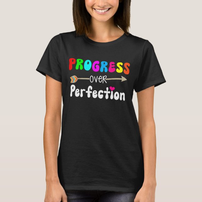 Camiseta Progreso sobre el profesor educador de rendimiento (Anverso)