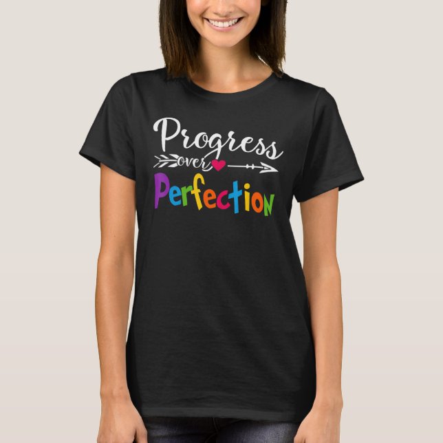 Camiseta Progreso sobre el profesor educador de rendimiento (Anverso)